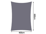 Shade sail D 4x6m GREY