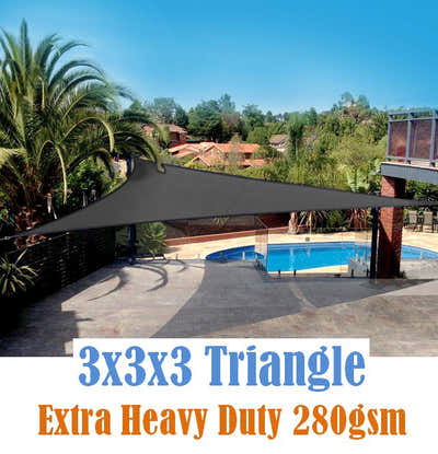 Shade sail D 3x3x3m GREY