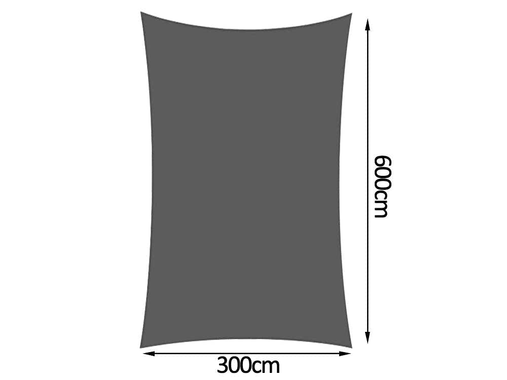 Shade sail D 3x6m GREY