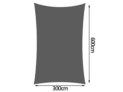Shade sail D 3x6m GREY