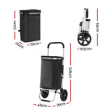 DS NA Emajin Shopping Trolley Cart Foldable 45KG Black