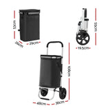 DS NA Emajin Shopping Trolley Cart Foldable 45KG Black