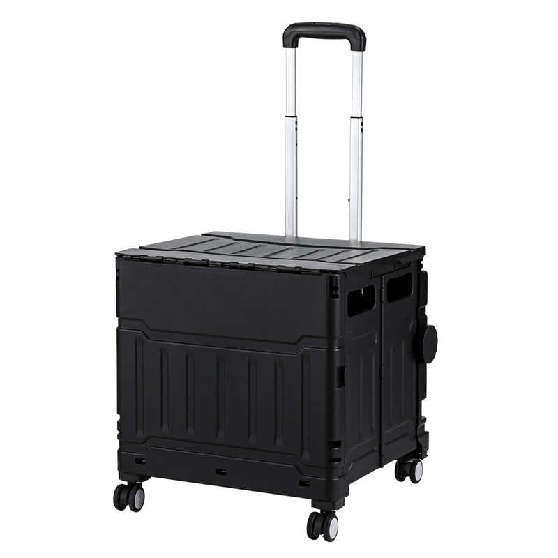 DS NA Emajin Shopping Trolley Cart 75L Foldable Black