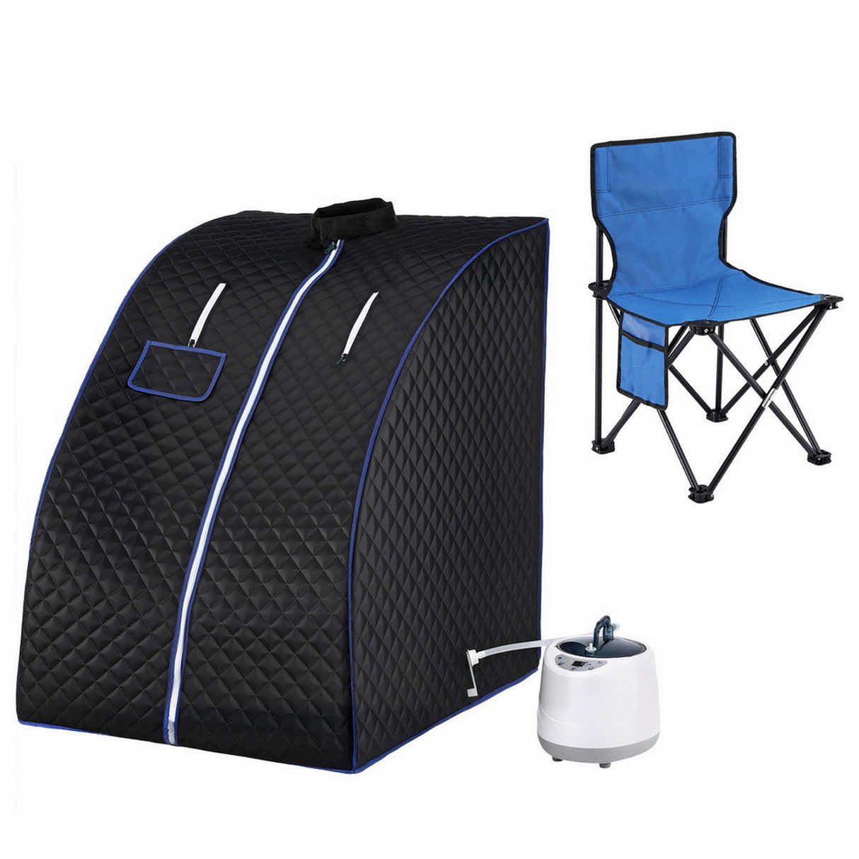 DS NA Devanti Portable Steam Sauna Tent 1000W 2L Steamer Pot Personal Home SPA