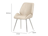 DS Dining Chair PU Beige - Set of 2