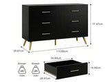 6-Drawer Cabinet - Black