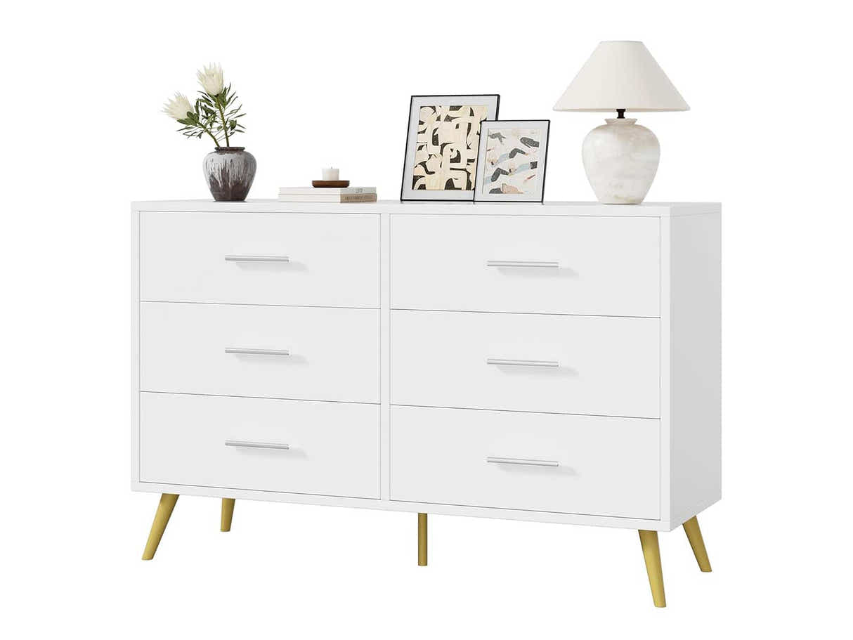 6 Drawer Cabinet White