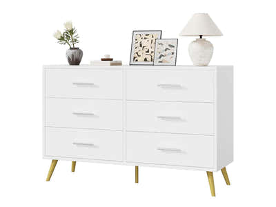 6 Drawer Cabinet White