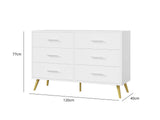 6 Drawer Cabinet White