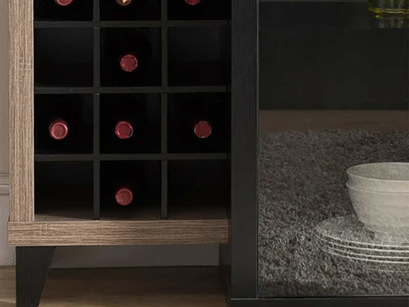 Wine Cabinet with Glass Display (Right)