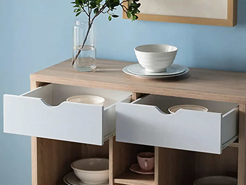 Sideboard / Buffet with Open Shelves - 91 cm