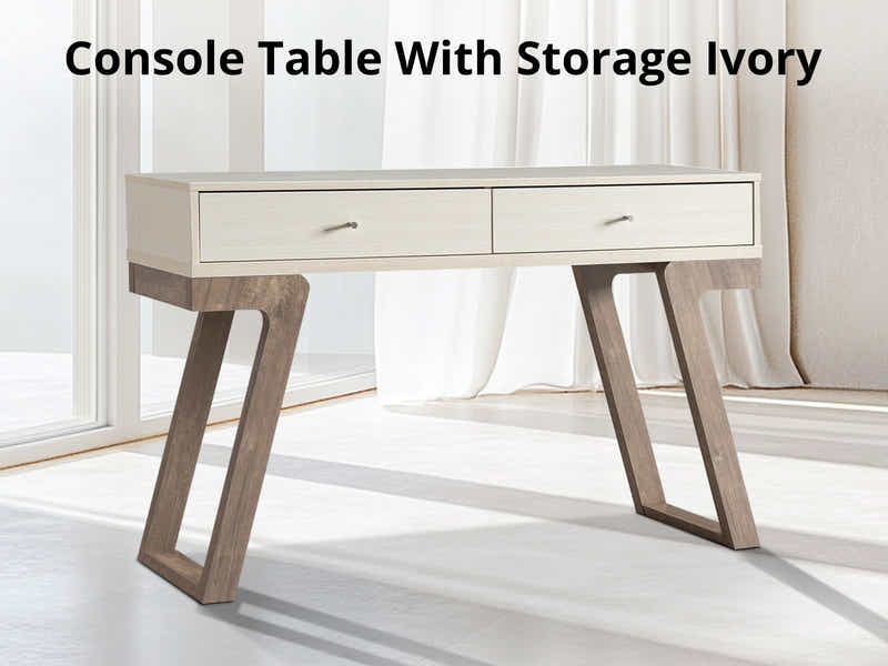2-Drawer Console Table - Ivory