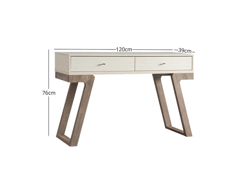 2-Drawer Console Table - Ivory