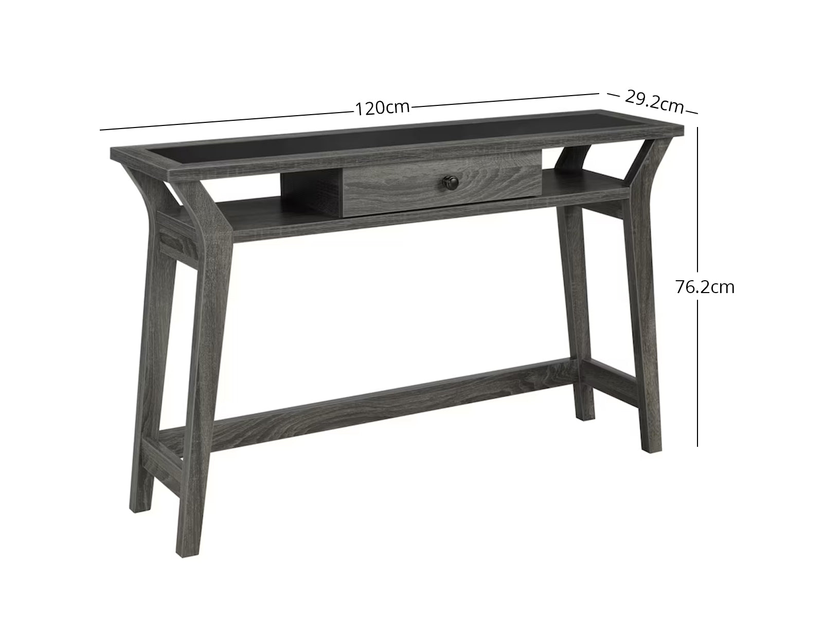 Console Table Writing Desk Dark Grey