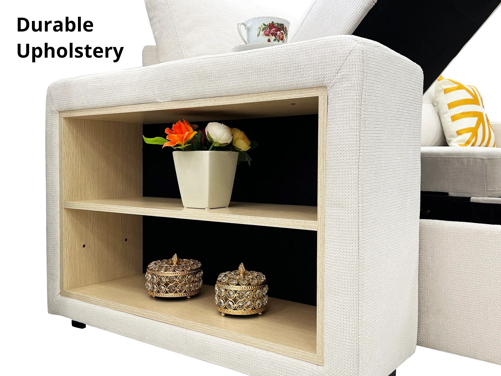 DS Side storage sofa bed beige