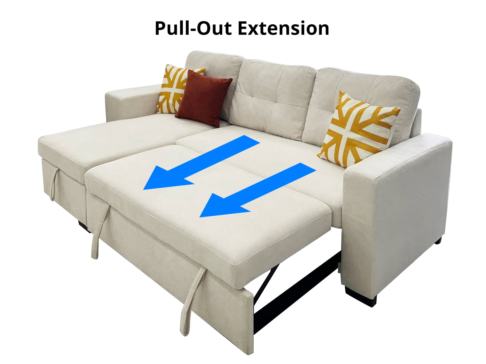 DS Side storage sofa bed beige