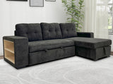 DS Side storage sofa bed black