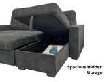 DS Side storage sofa bed black