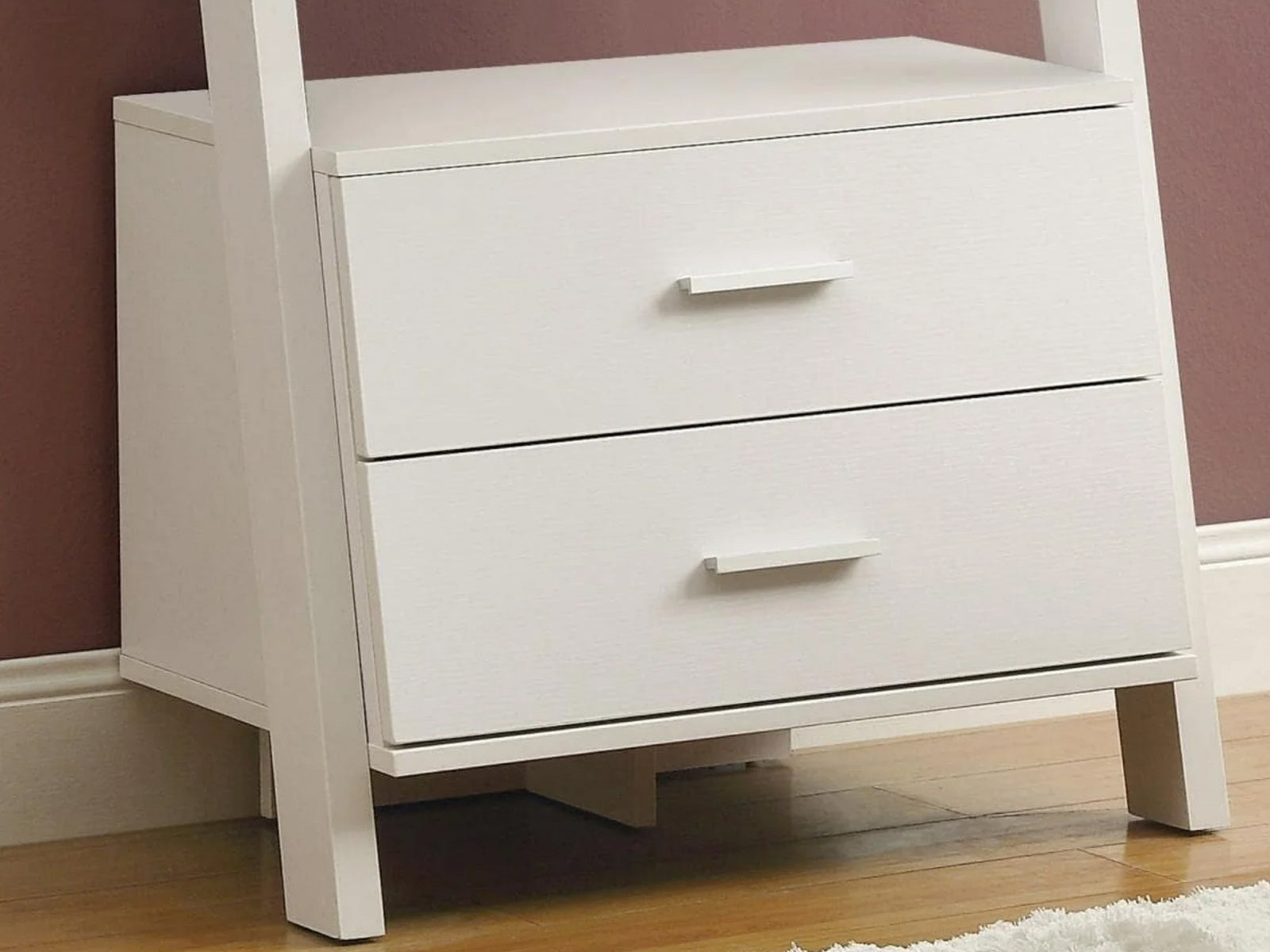 Hollow Core ladder Bookcase White