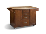 Rolling Kitchen Trolley Island  With Drawers Espresso