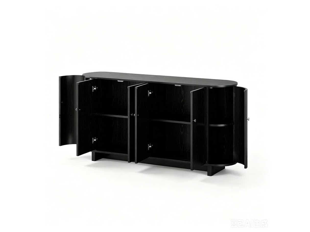 DS Black Buffet Cabinet - 160 cm