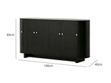 DS Black Buffet Cabinet - 160 cm