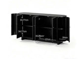 Black Buffet Cabinet - 160 cm