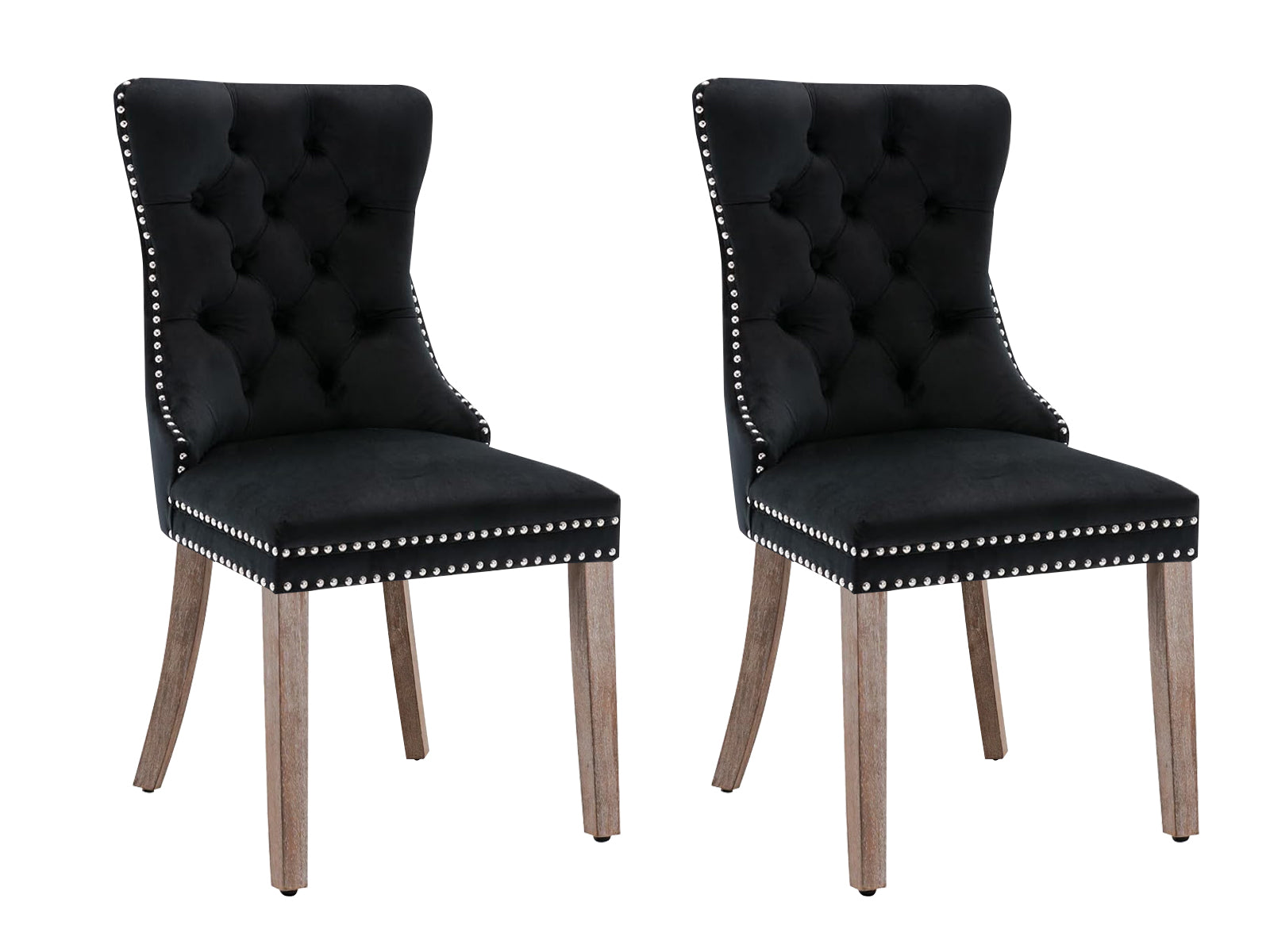 Dining chair 8012 Black Silver x2