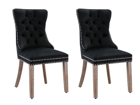 Dining chair 8012 Black Silver x2