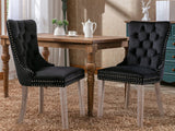 Dining chair 8012 Black Silver x2