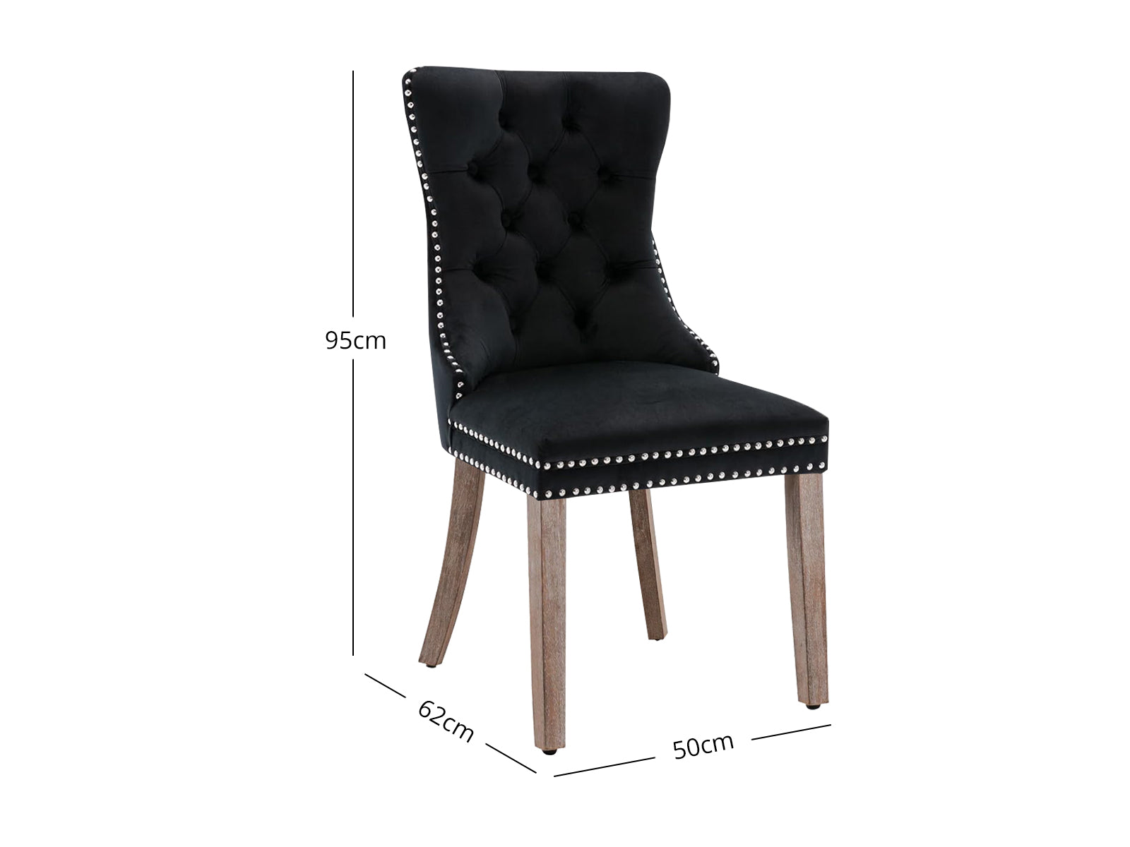 Dining chair 8012 Black Silver x2