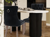 Dining chair 8012 Black Silver x2