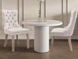 Dining chair 8012 White Gold x2