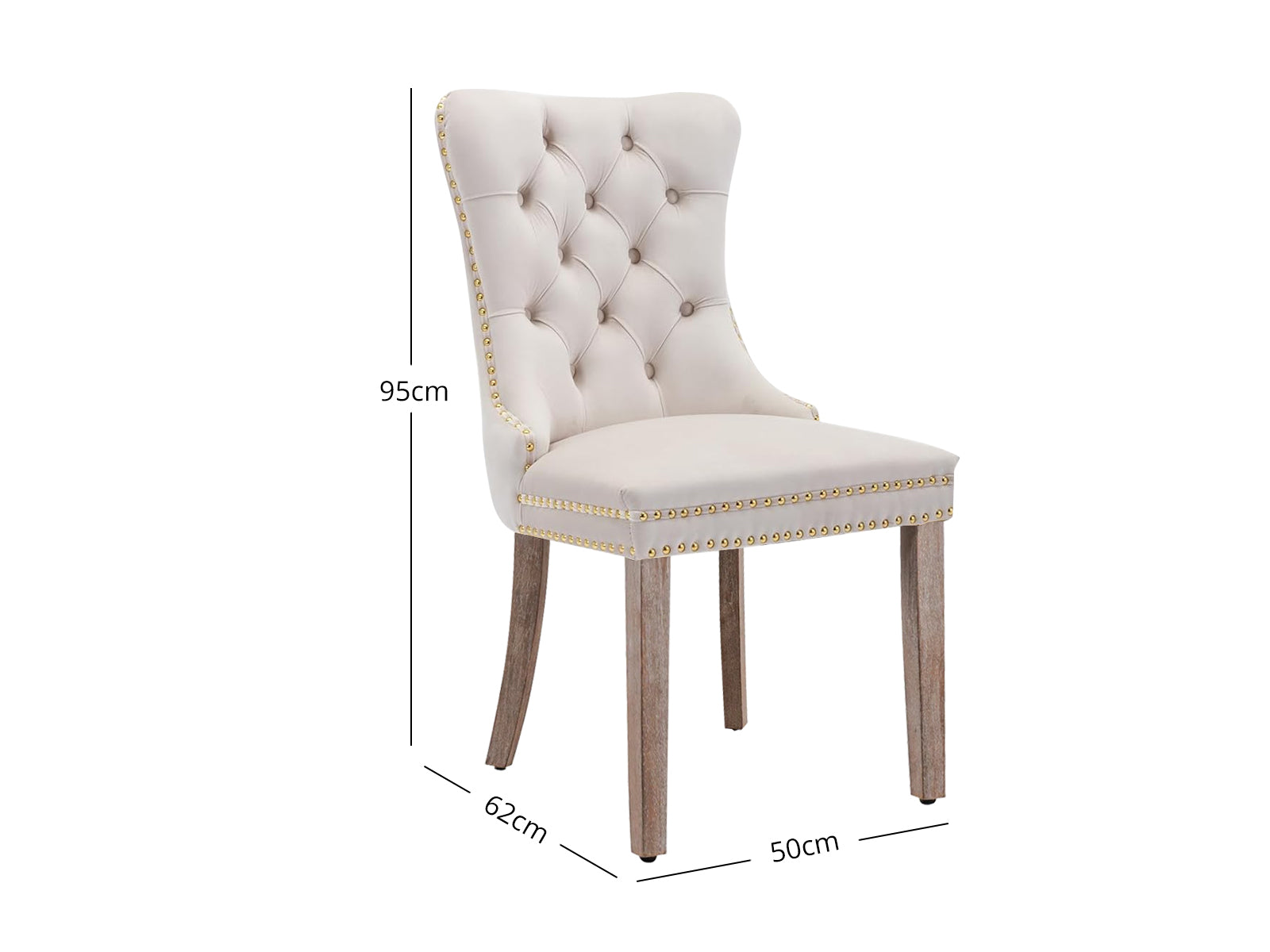 Dining chair 8012 White Gold x2