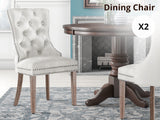 Dining chair 8012 White Silver x2