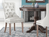 Dining chair 8012 White Silver x2