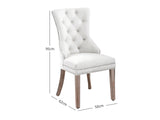 Dining chair 8012 White Silver x2