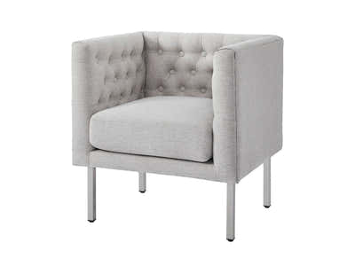 DS Tufted Club Chair Grey