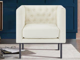 DS Tufted Club Chair White