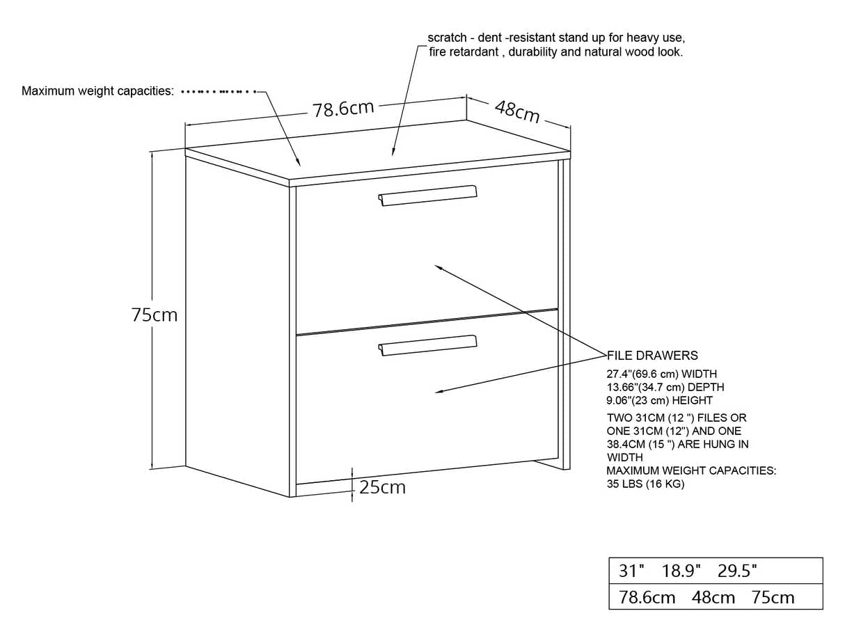2-Drawer Lateral File