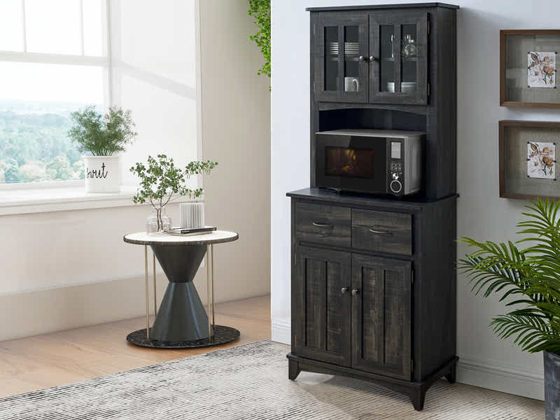 Brook Wine Cabinet - Charcoal