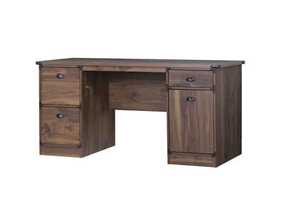 Executive Desk Dark Walnut