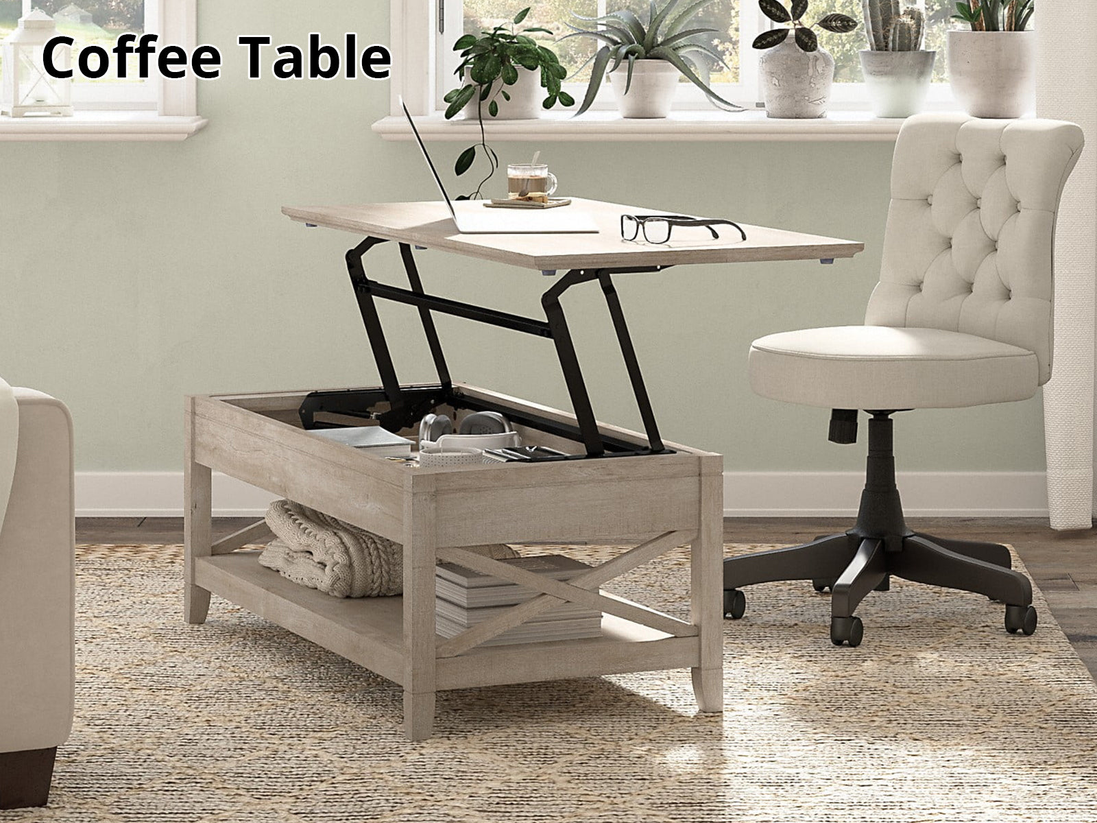 Lift Top Coffee Table - White Oak