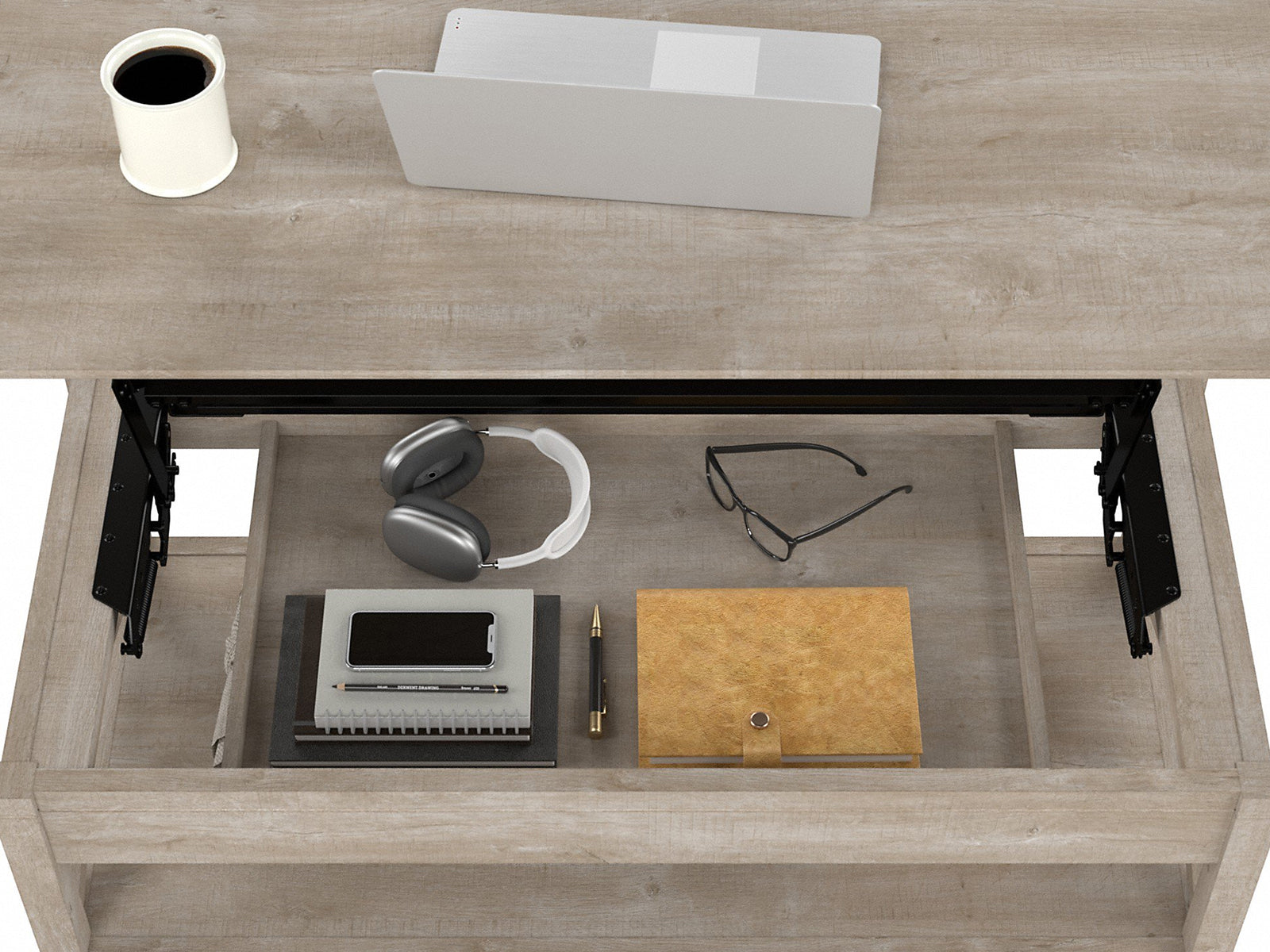 Lift Top Coffee Table - White Oak
