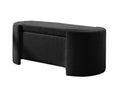 Boucle Storage Bench Black