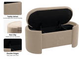 Boucle Storage Bench - Apricot