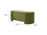 Boucle Storage Bench Green