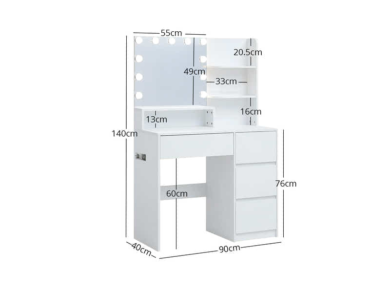 Makeup Vanity Desk - White