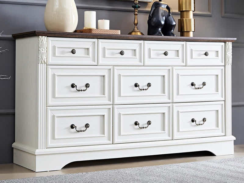 10 Drawer Chest White