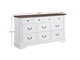 10 Drawer Chest White